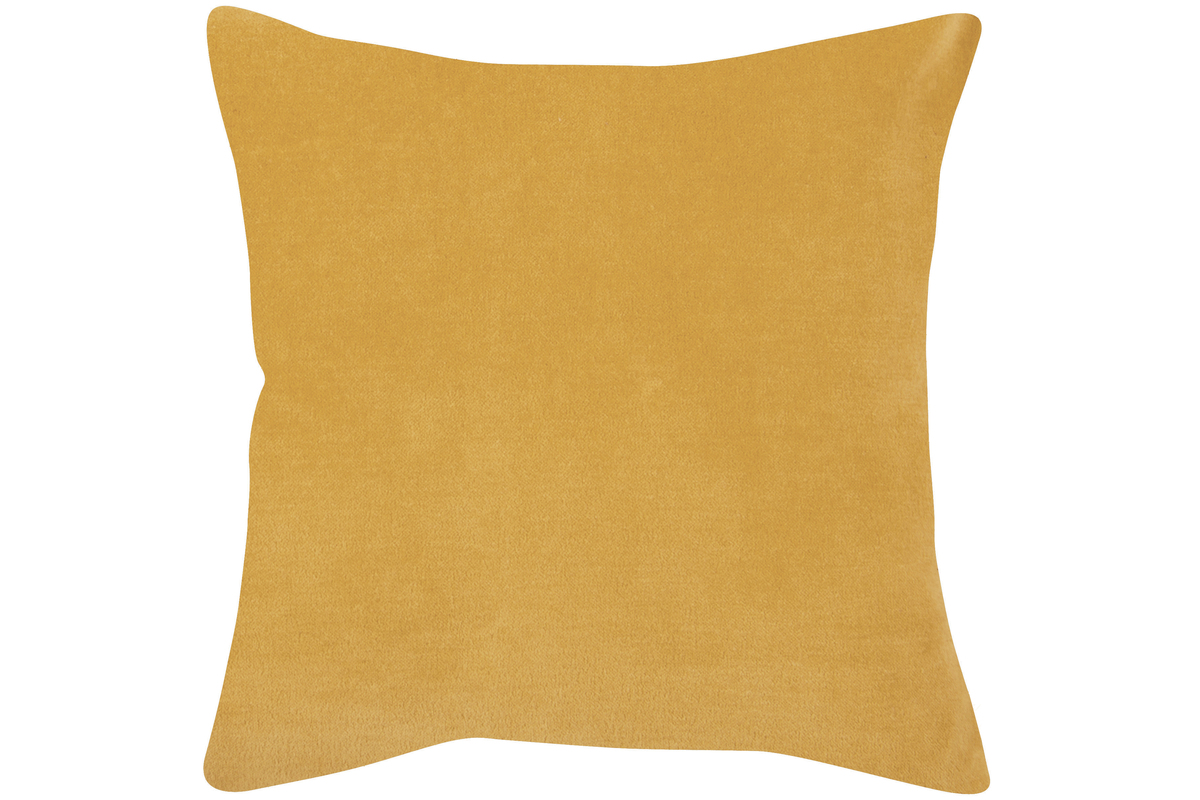 Coussin en velours jaune 45 x 45 cm VELUTO