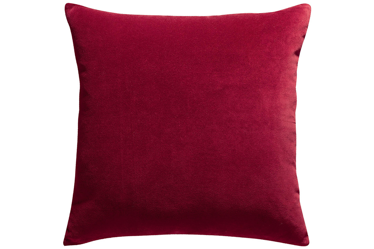 Coussin en velours rouge 45 x 45 cm VELUTO