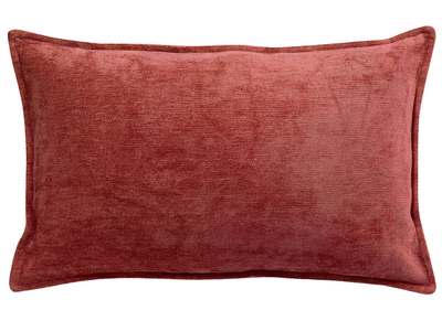 Coussin en velours rouge tomette 30 x 50 cm ALOU