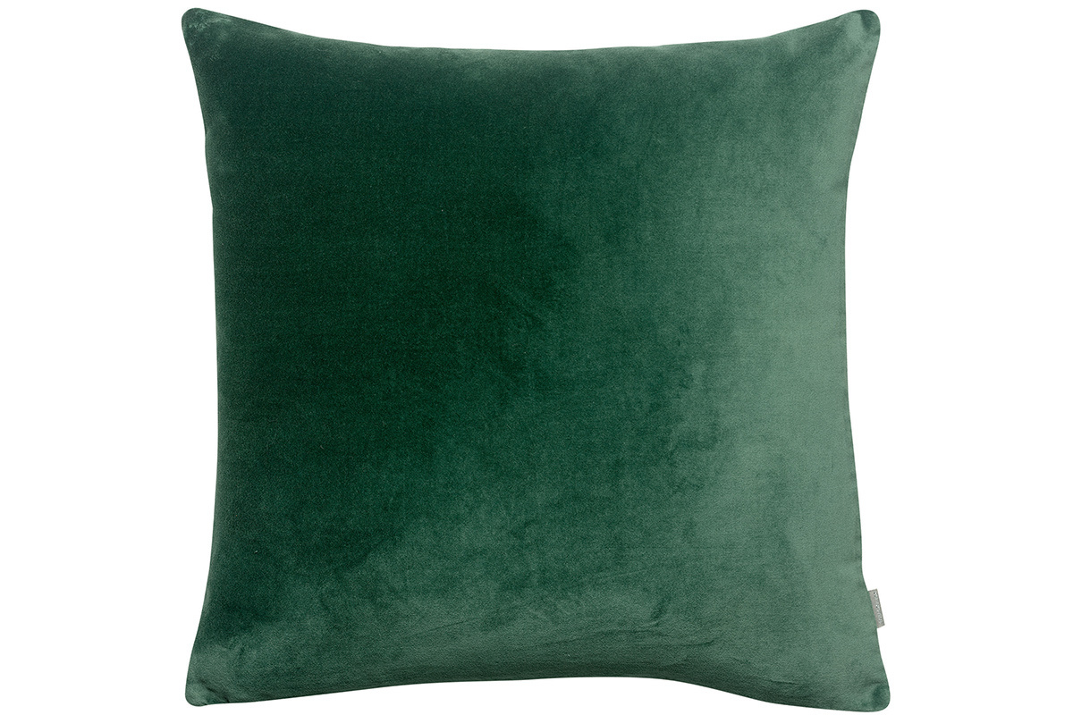 Coussin en velours vert 45 x 45 cm VELUTO