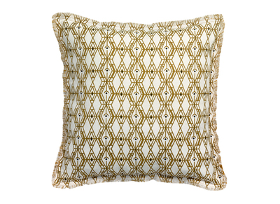 Coussin imprim&eacute; graphique en lin 45 x 45 cm BAKO