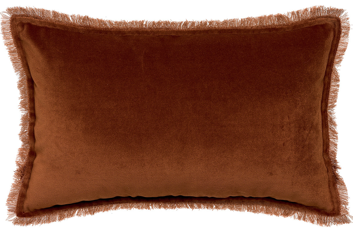 Coussin velours caramel 30 x 50 cm PESCA