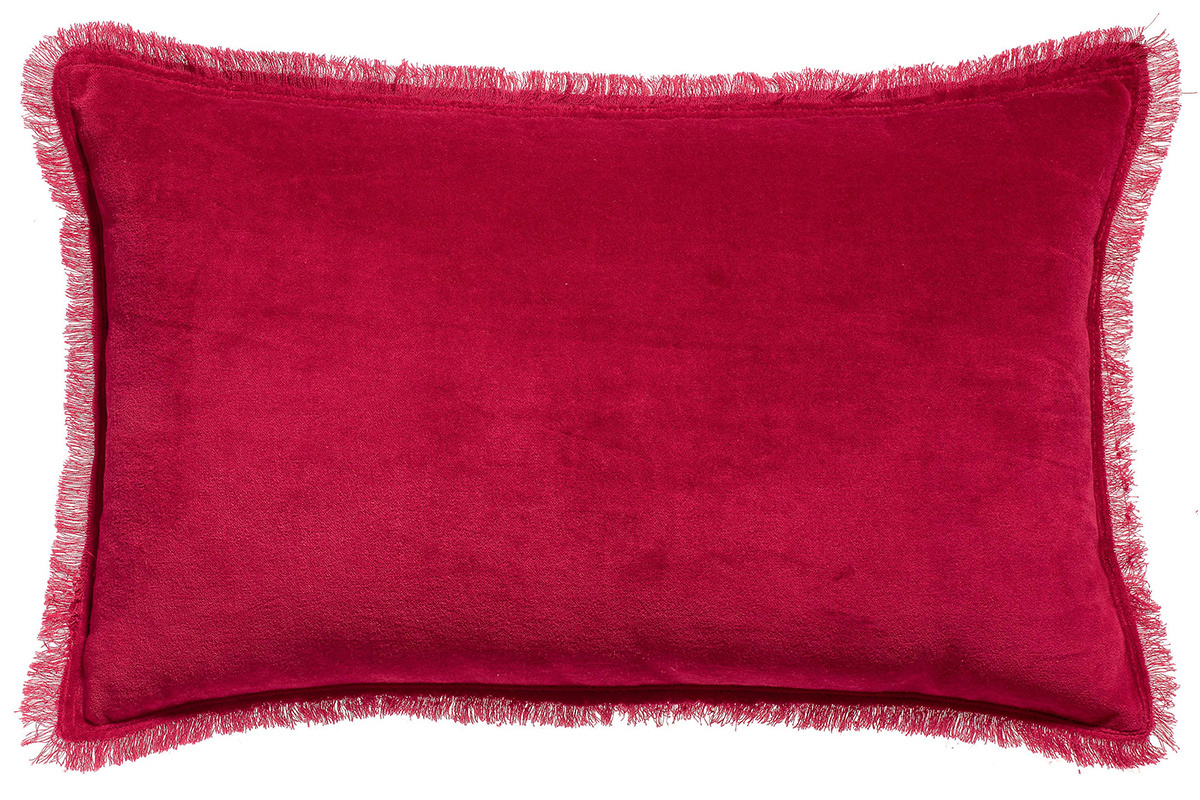 Coussin velours rouge 30 x 50 cm PESCA