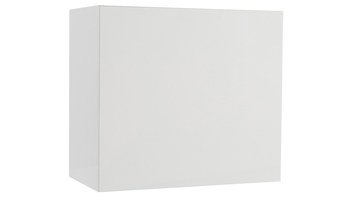 Élément mural carré design blanc laqué brillant  L55 cm ETERNEL