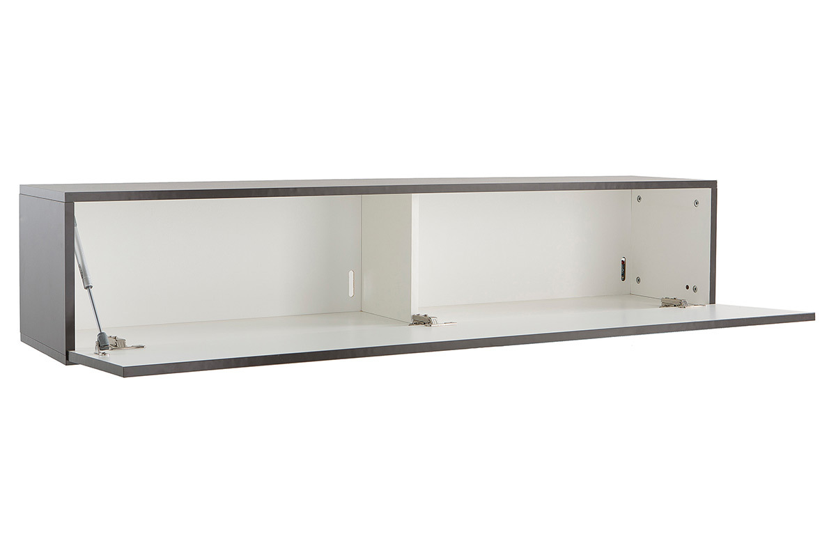 �l�ment mural TV design gris anthracite mat horizontal COLORED V2