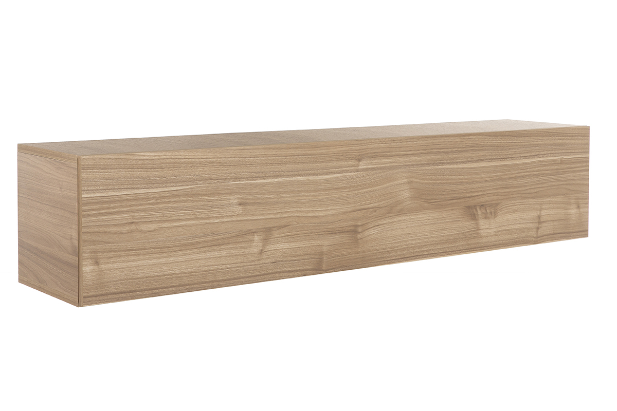 lment mural TV horizontal en bois clair  L137.5 cm ETERNEL