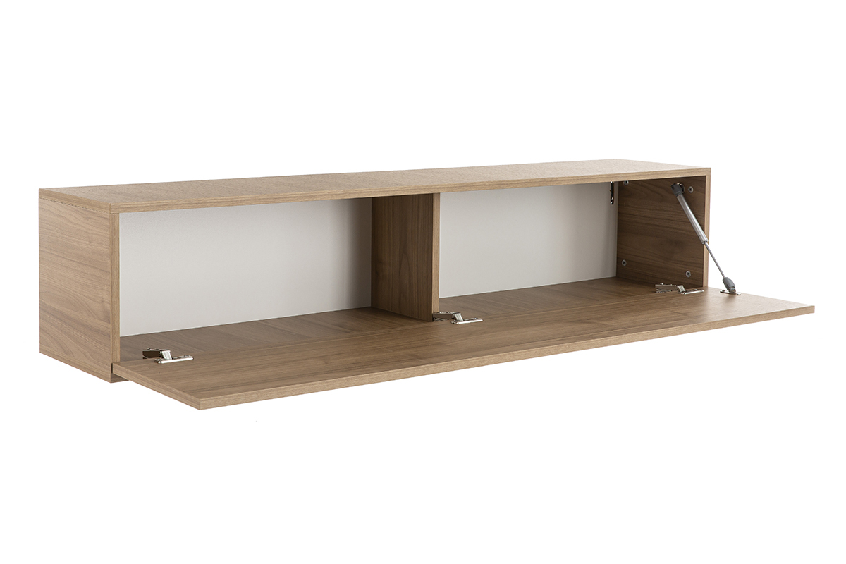lment mural TV horizontal en bois clair  L137.5 cm ETERNEL