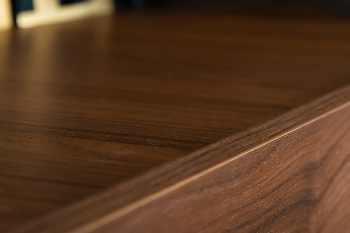 lment mural TV horizontal finition bois fonc noyer L137.5 cm ETERNEL