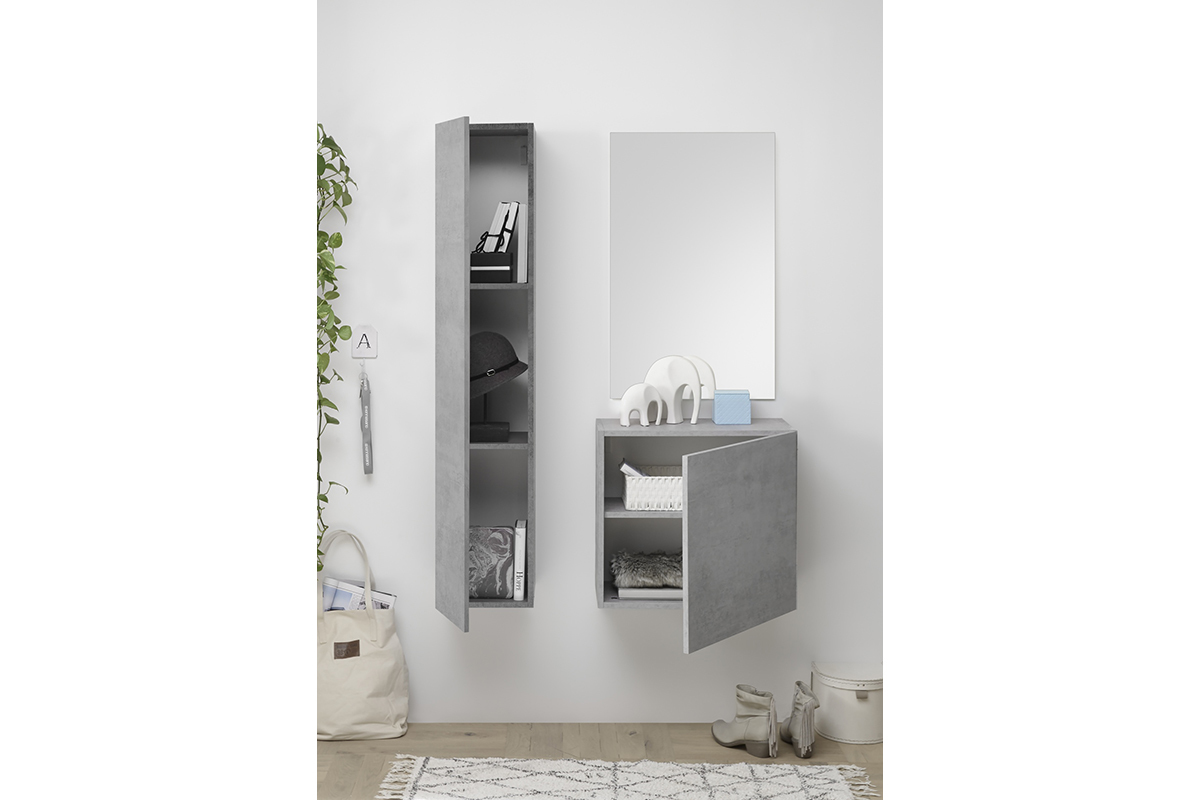 �l�ment mural TV vertical finition b�ton ETERNEL