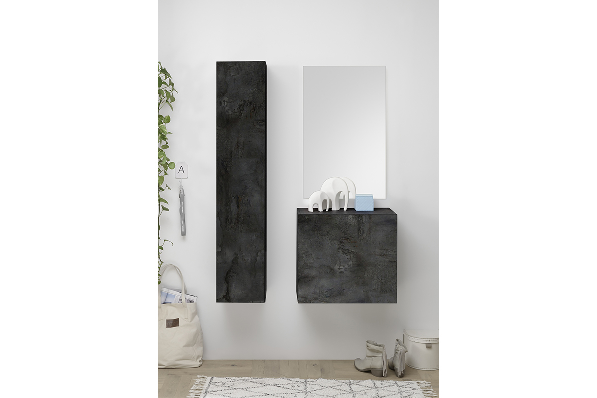 �l�ment mural TV vertical finition m�tal ETERNEL