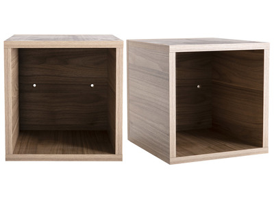 El&eacute;ments muraux carr&eacute;s finition bois clair (lot de 2) ETERNEL