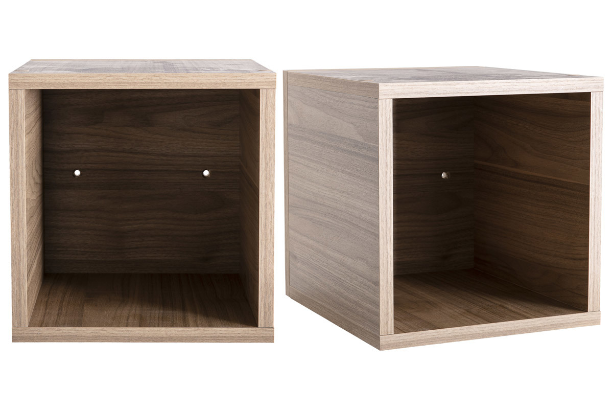 Elments muraux carrs finition bois clair L27 cm (lot de 2) ETERNEL