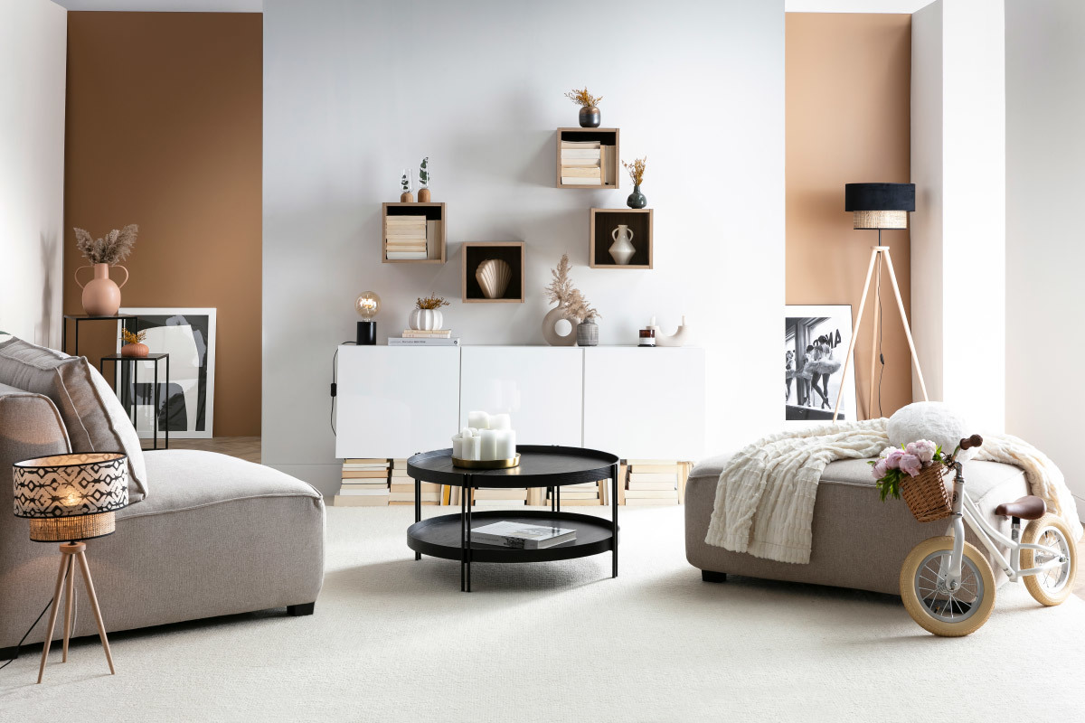 Elments muraux carrs finition bois clair L27 cm (lot de 2) ETERNEL