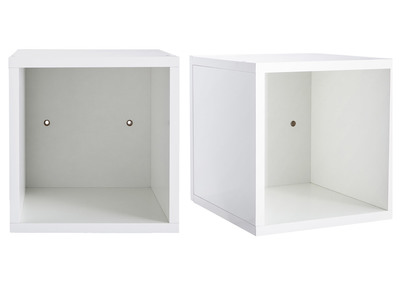 El&eacute;ments muraux carr&eacute;s laqu&eacute;s brillant blanc (lot de 2) ETERNEL