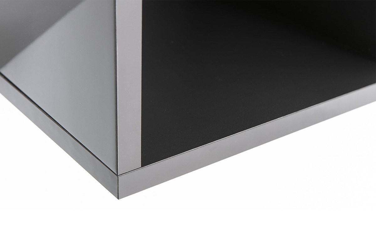 El�ments muraux carr�s laqu�s brillant gris (lot de 2) ETERNEL