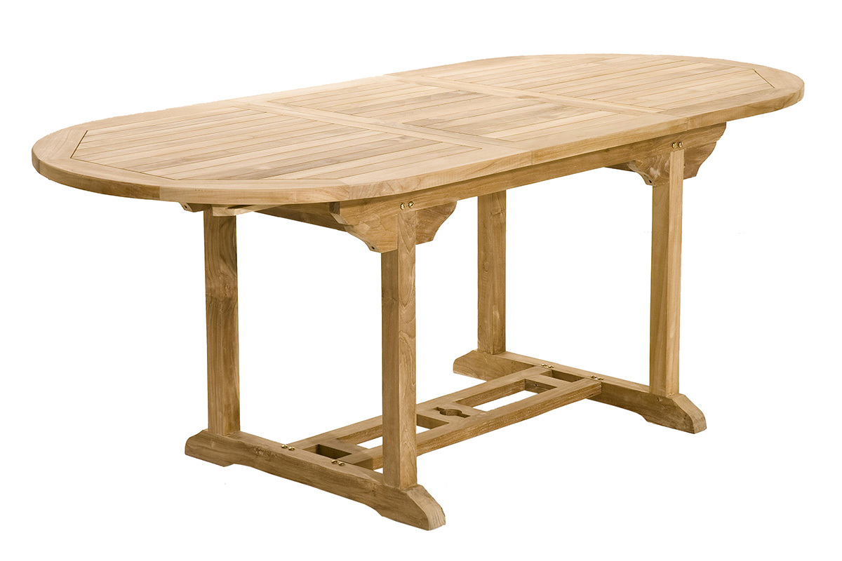 Ensemble table de jardin et  6 chaises en teck SANTALUZ