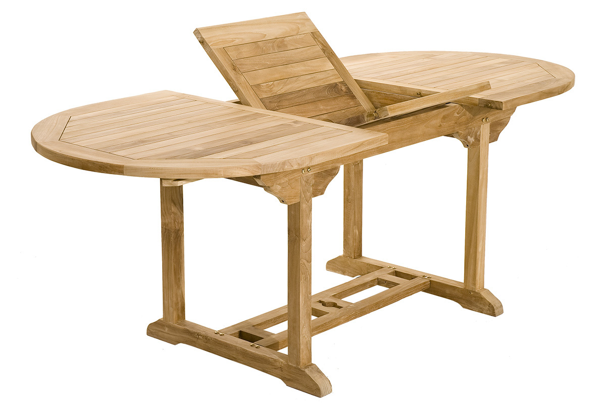 Ensemble table de jardin et  6 chaises en teck SANTALUZ