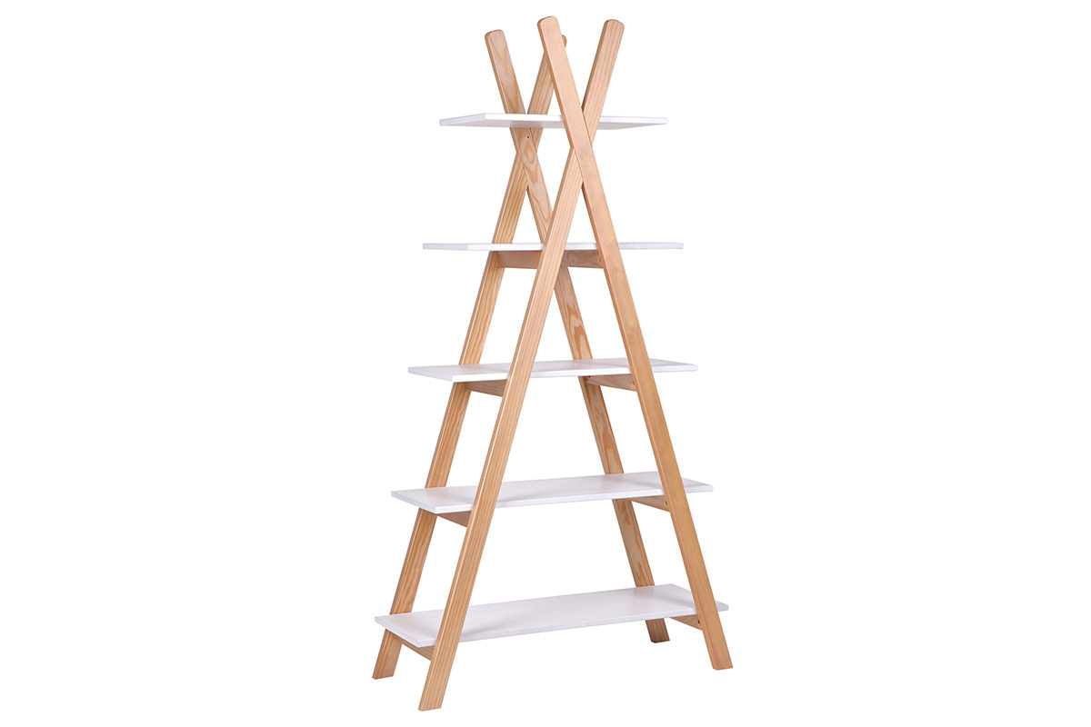 �tag�re bois clair et blanc style scandinave APACHE