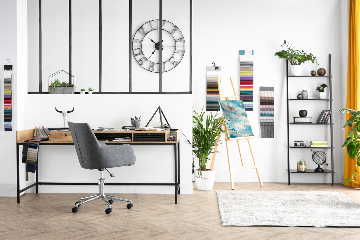 �tag�re �chelle en bois noir CAMINO