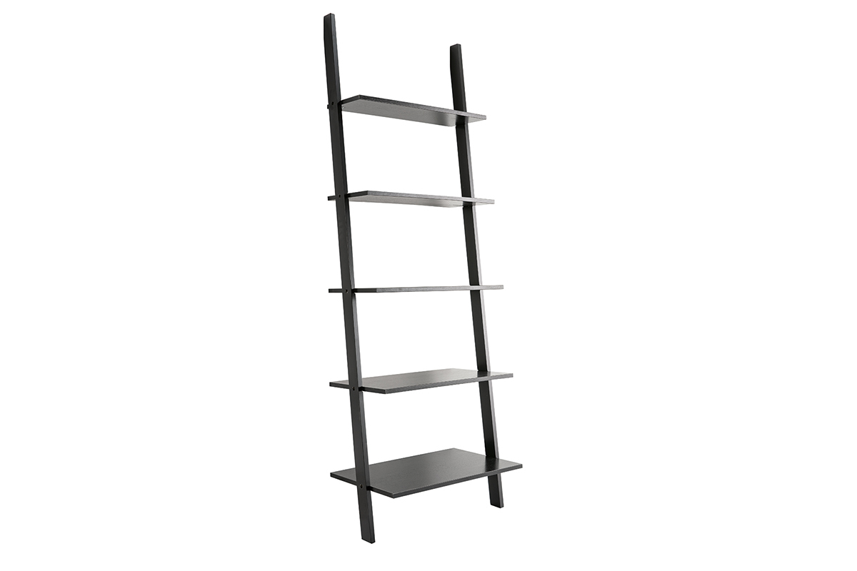 �tag�re �chelle en bois noir CAMINO