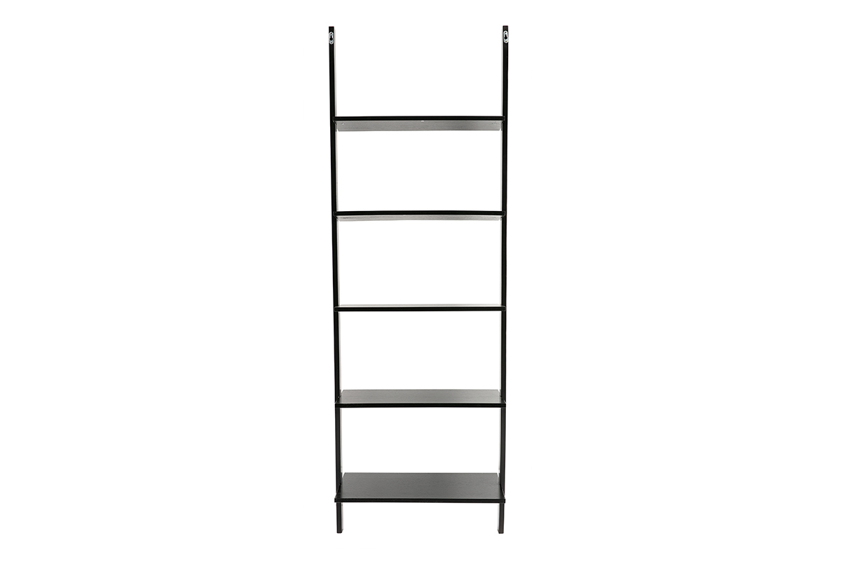 �tag�re �chelle en bois noir CAMINO