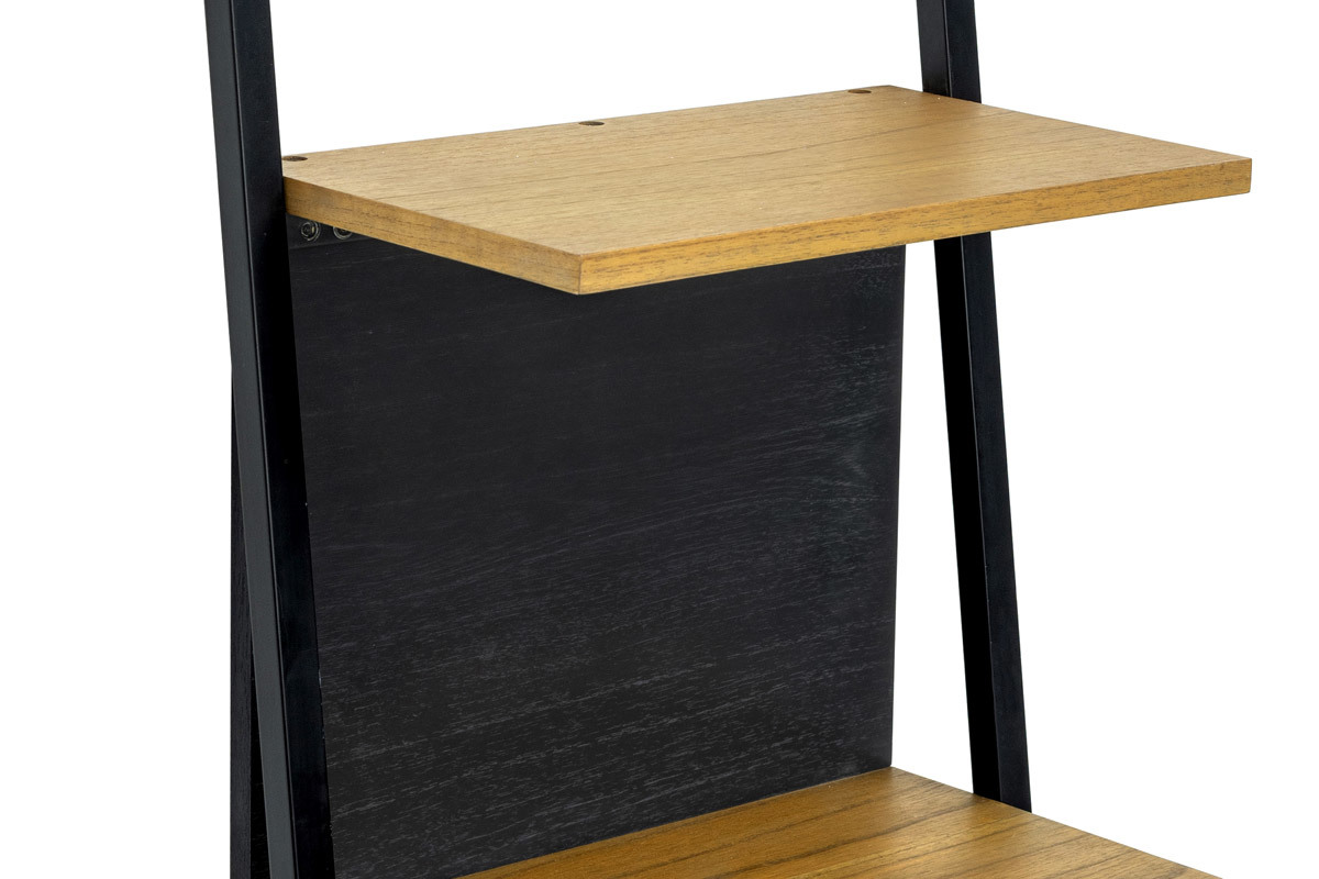 �tag�re �chelle industrielle bois et m�tal noir SERAH