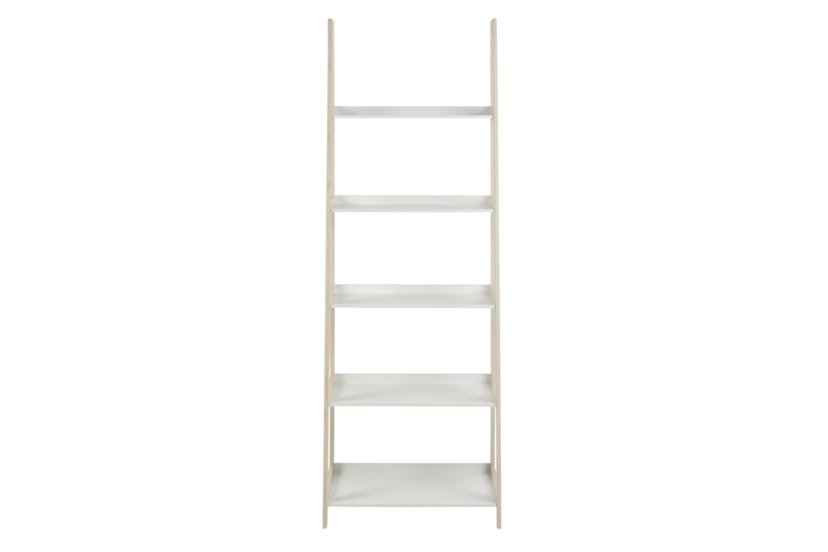 Etagere Echelle Scandinave Bois Clair Et Blanc Wilo Miliboo