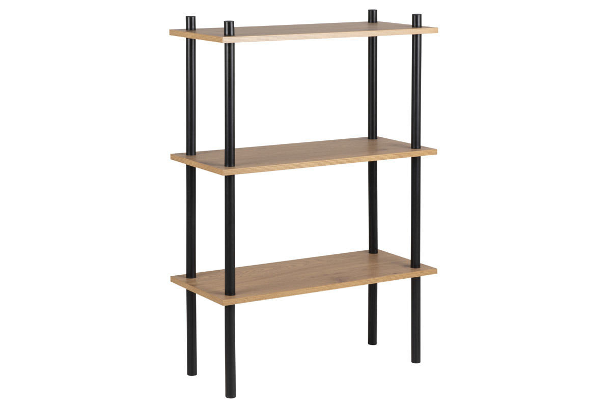 �tag�re en m�tal noir et bois clair STAIR