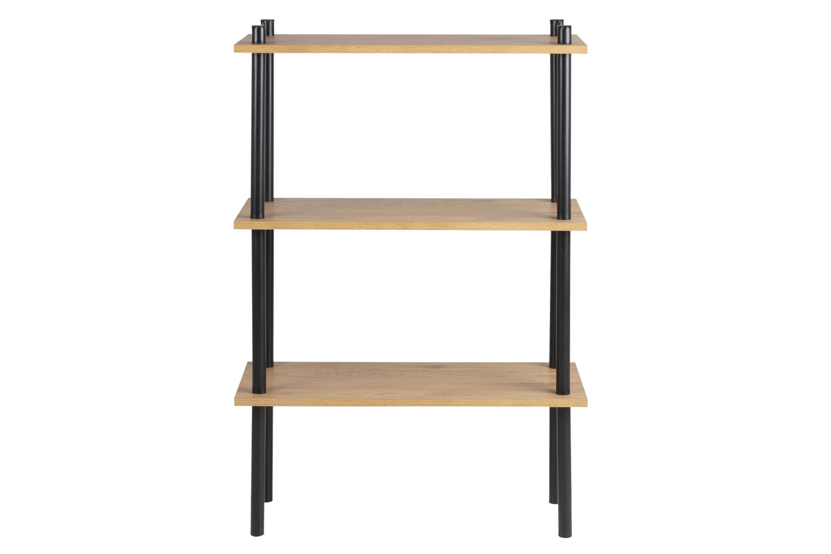 �tag�re en m�tal noir et bois clair STAIR