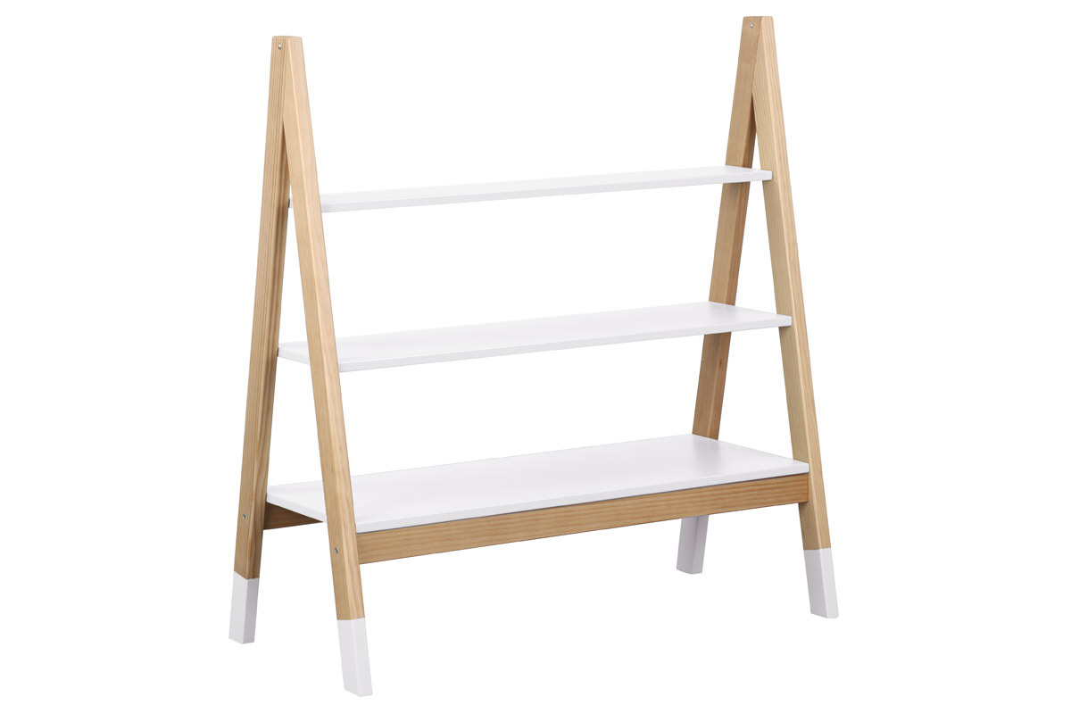 �tag�re enfant design en pin blanc JAYA