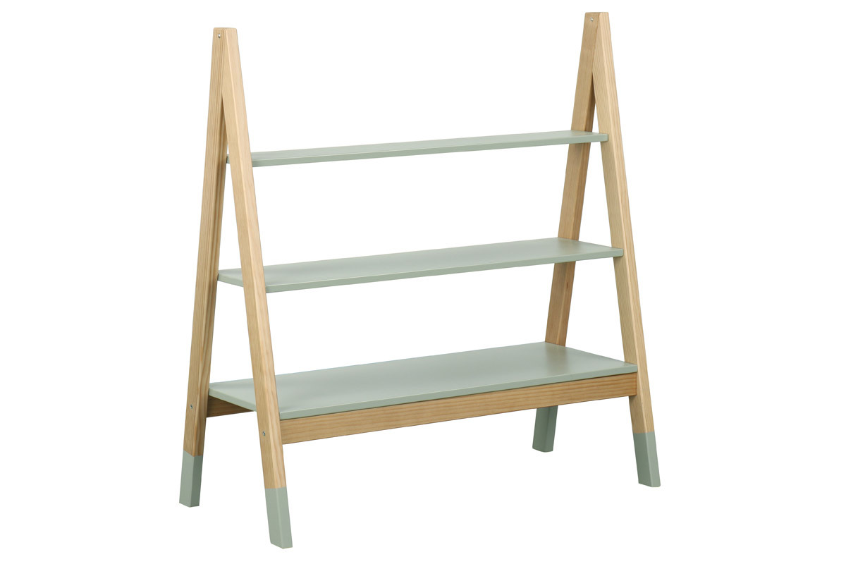 �tag�re enfant design en pin vert sauge JAYA