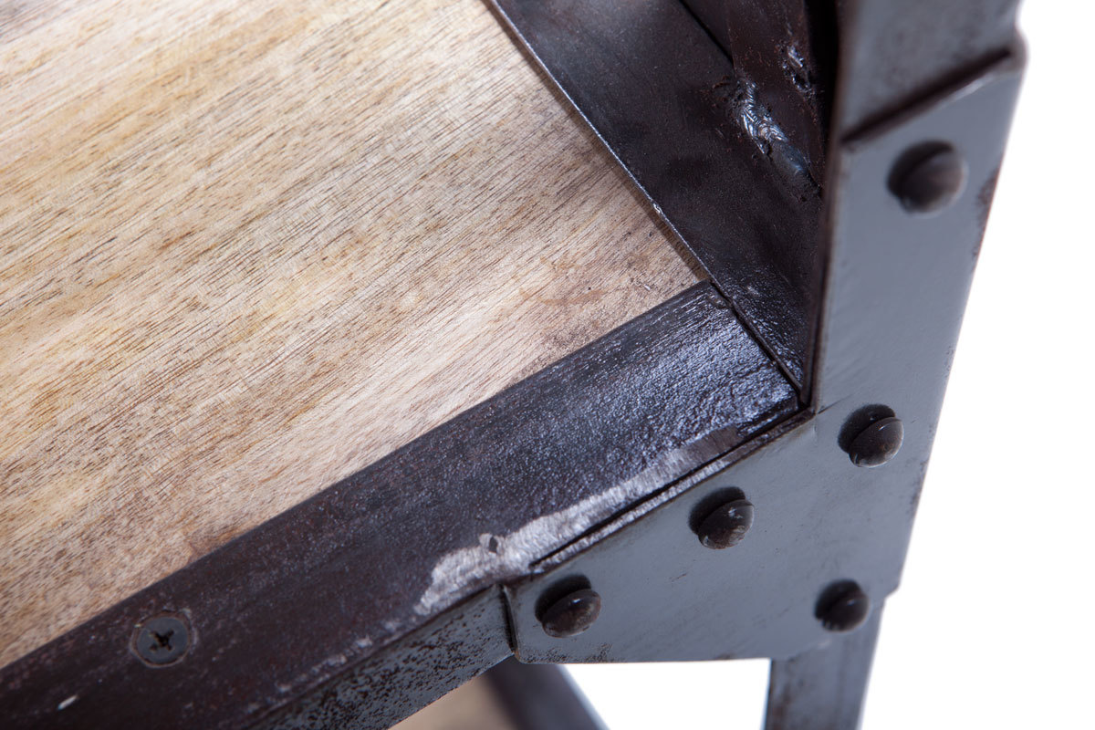 �tag�re industrielle manguier massif et m�tal ATELIER