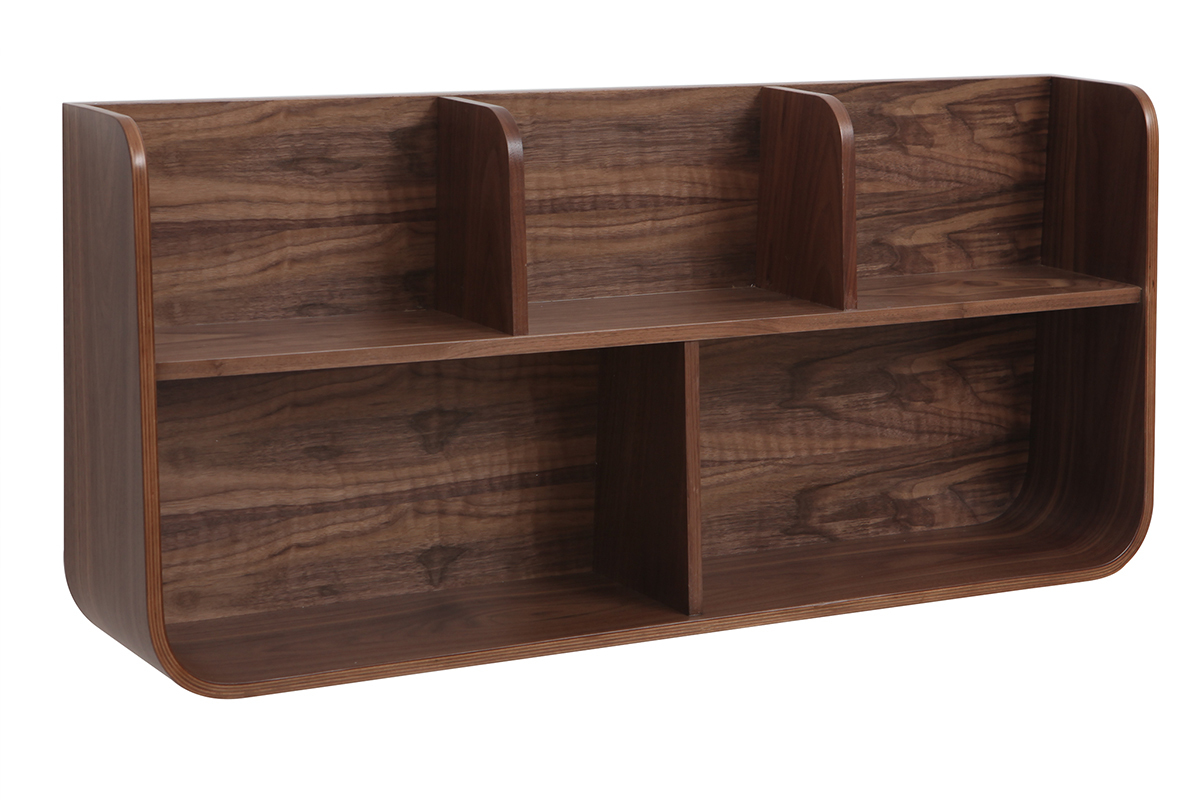 �tag�re murale bois noyer HALLEN