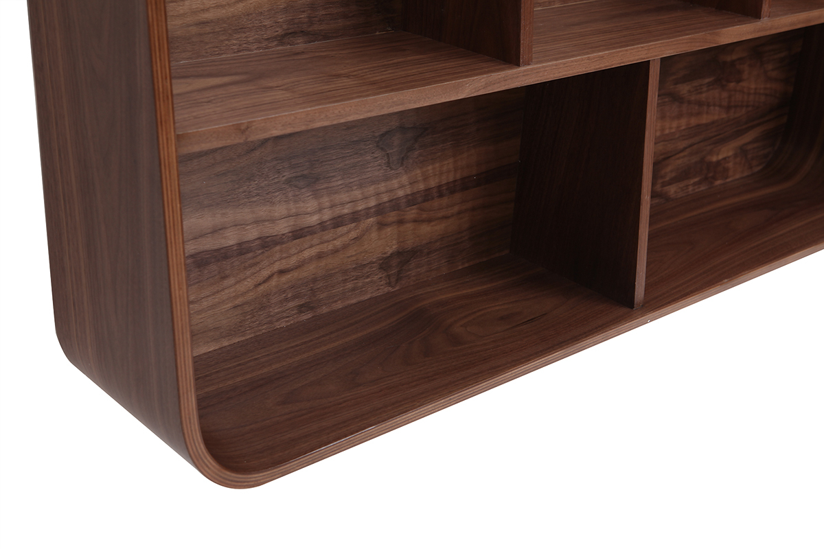 �tag�re murale bois noyer HALLEN