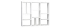 &Eacute;tag&egrave;re murale design compartiment&eacute;e en bois blanc CASYM