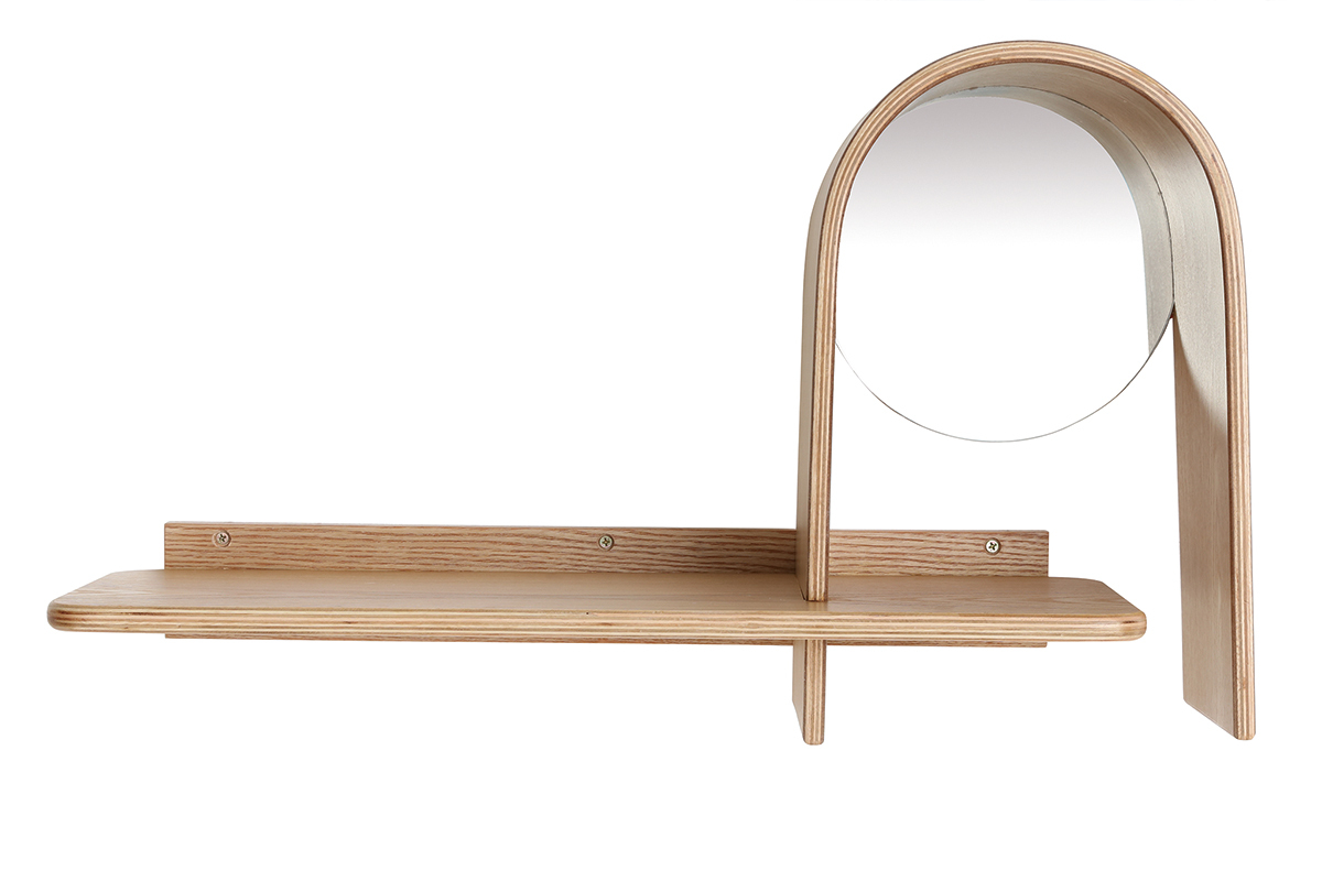 �tag�re murale design fr�ne avec miroir SILMA