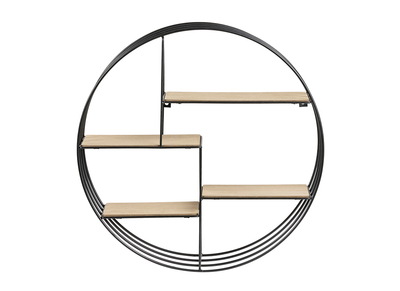 Etag&egrave;re murale design ronde bois et m&eacute;tal ENSO