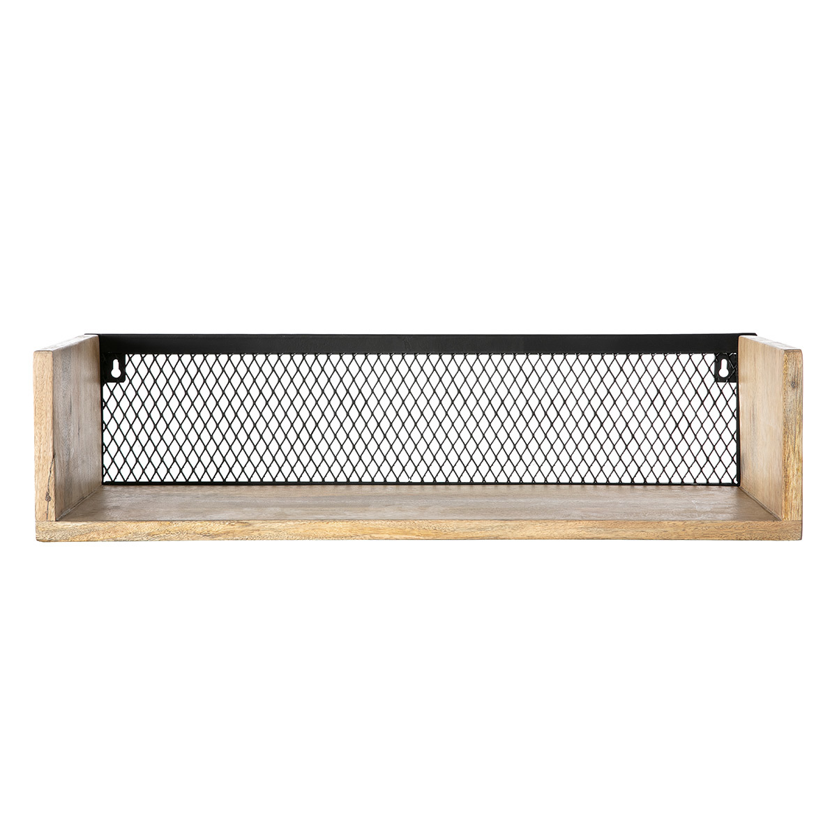 Étagère murale industrielle en bois manguier massif et métal noir L60 cm RACK Étagère murale industrielle en bois manguier massif et métal noir L60 cm RACK
