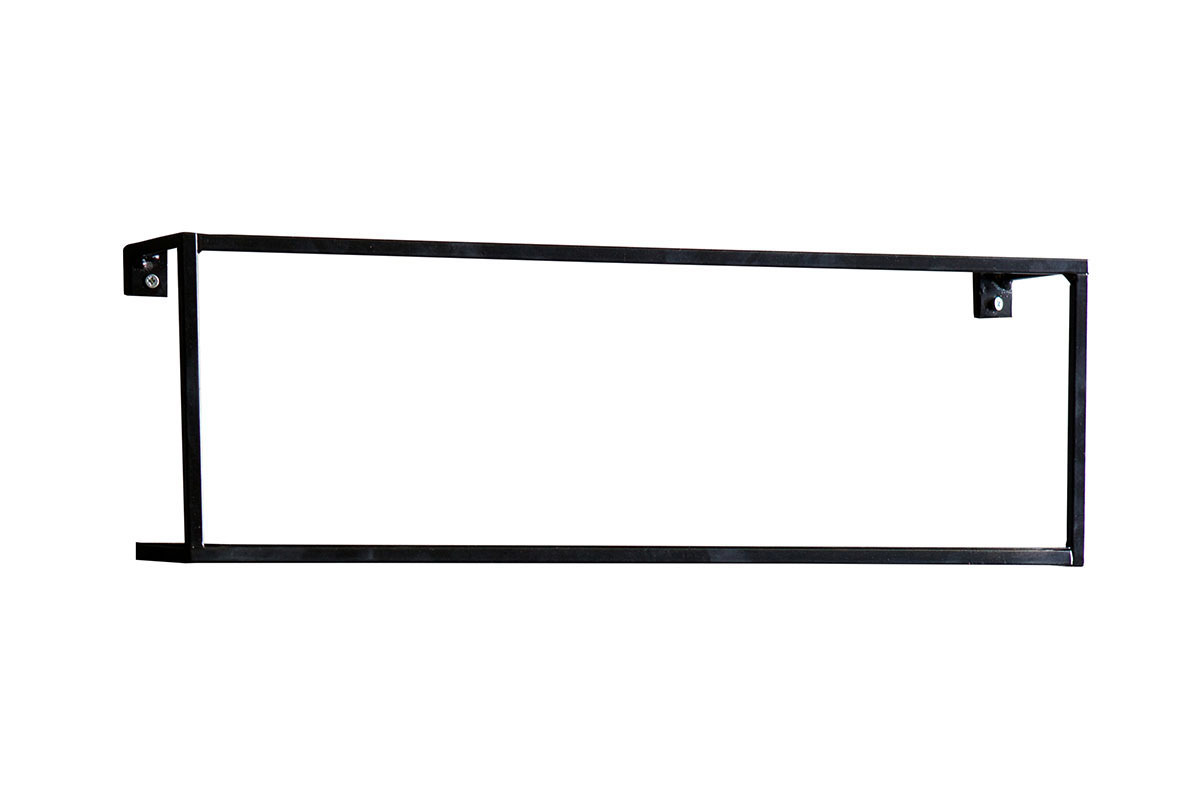 Etag�re murale m�tal noir 50cm HOOD