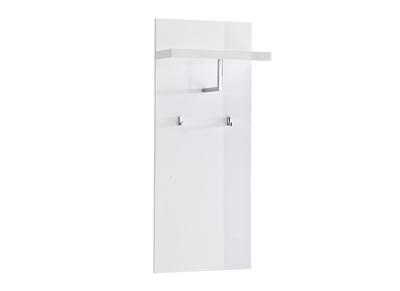 &Eacute;tag&egrave;re murale porte-manteau blanc laqu&eacute; WELCOME