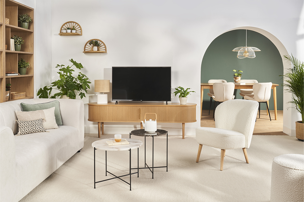 �tag�res murales en rotin naturel et cannage (lot de 2) BOW