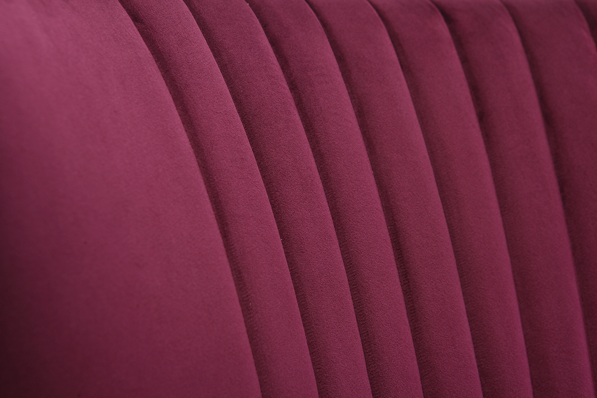 Fauteuil classique velours prune ZOLA