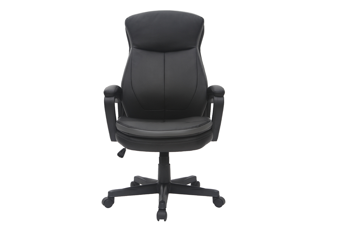 Fauteuil de bureau � roulettes design noir WALL STREET