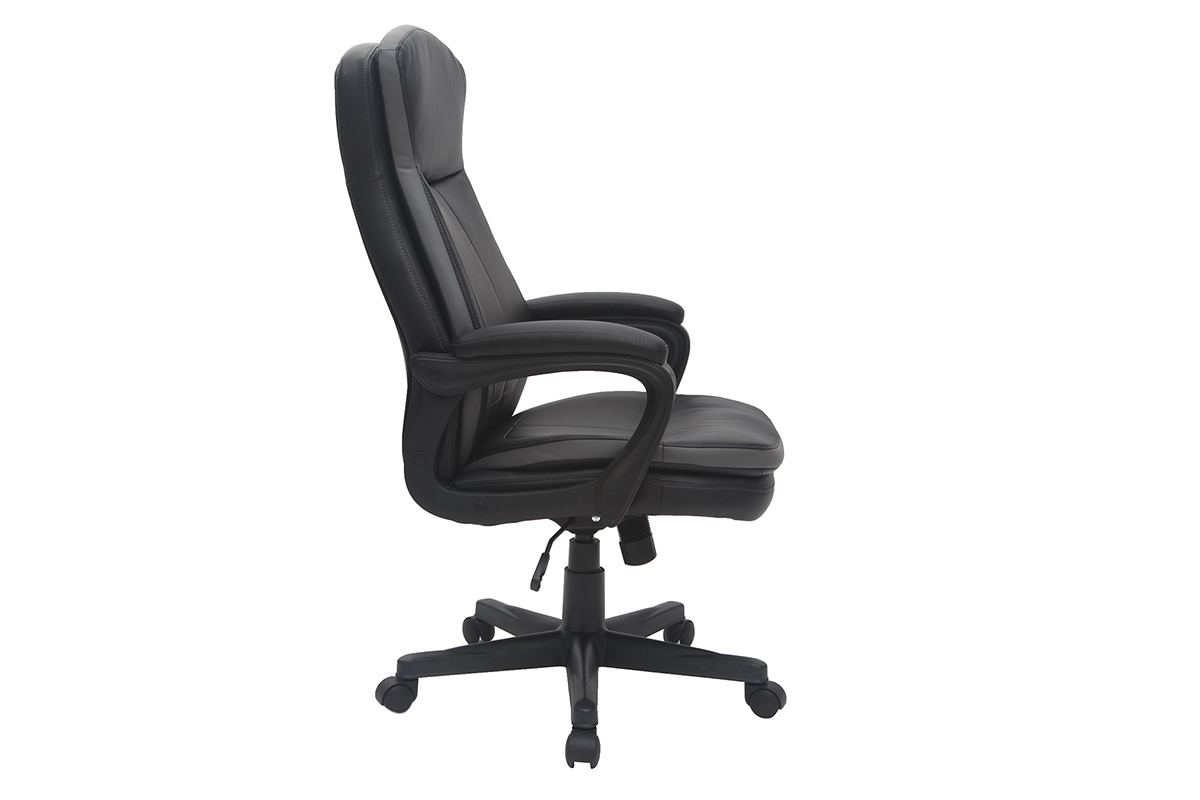 Fauteuil de bureau � roulettes design noir WALL STREET