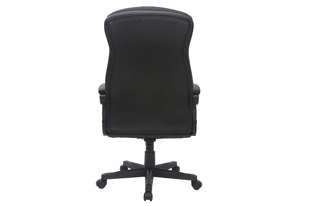 Fauteuil de bureau � roulettes design noir WALL STREET