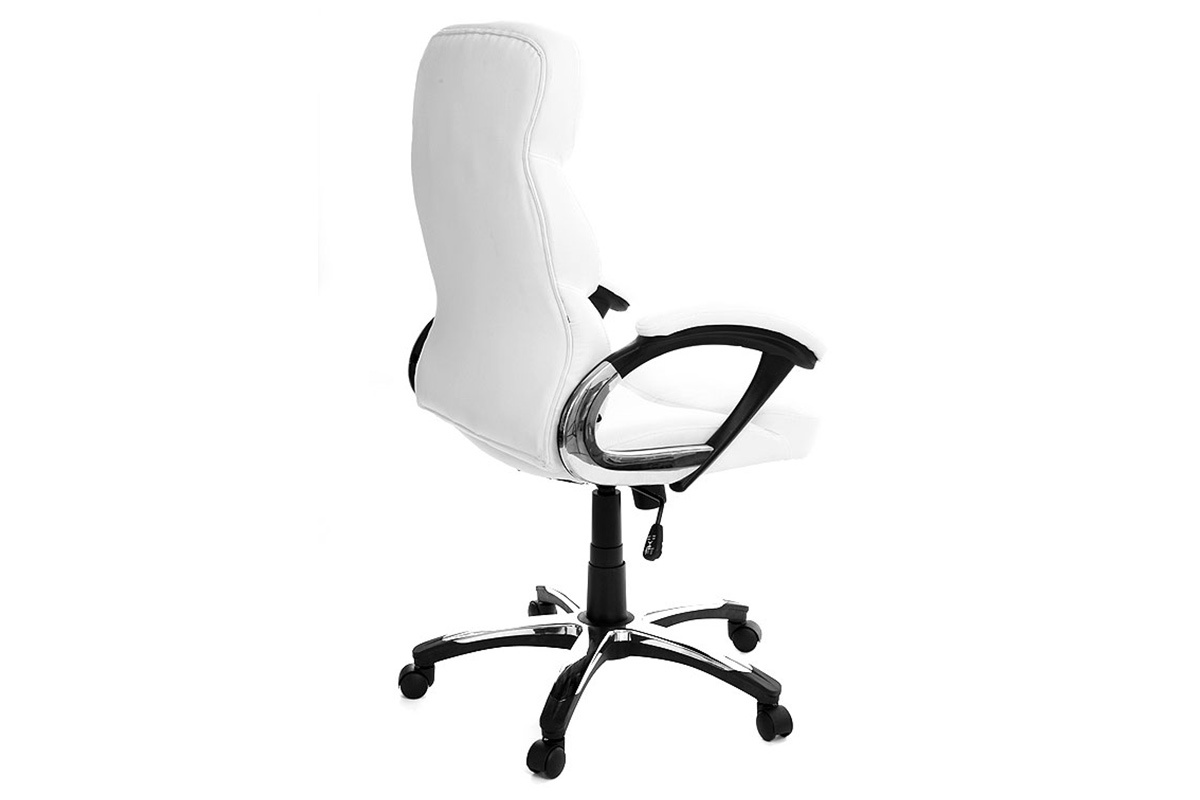 Fauteuil de bureau blanc dossier pliant GALLIEN