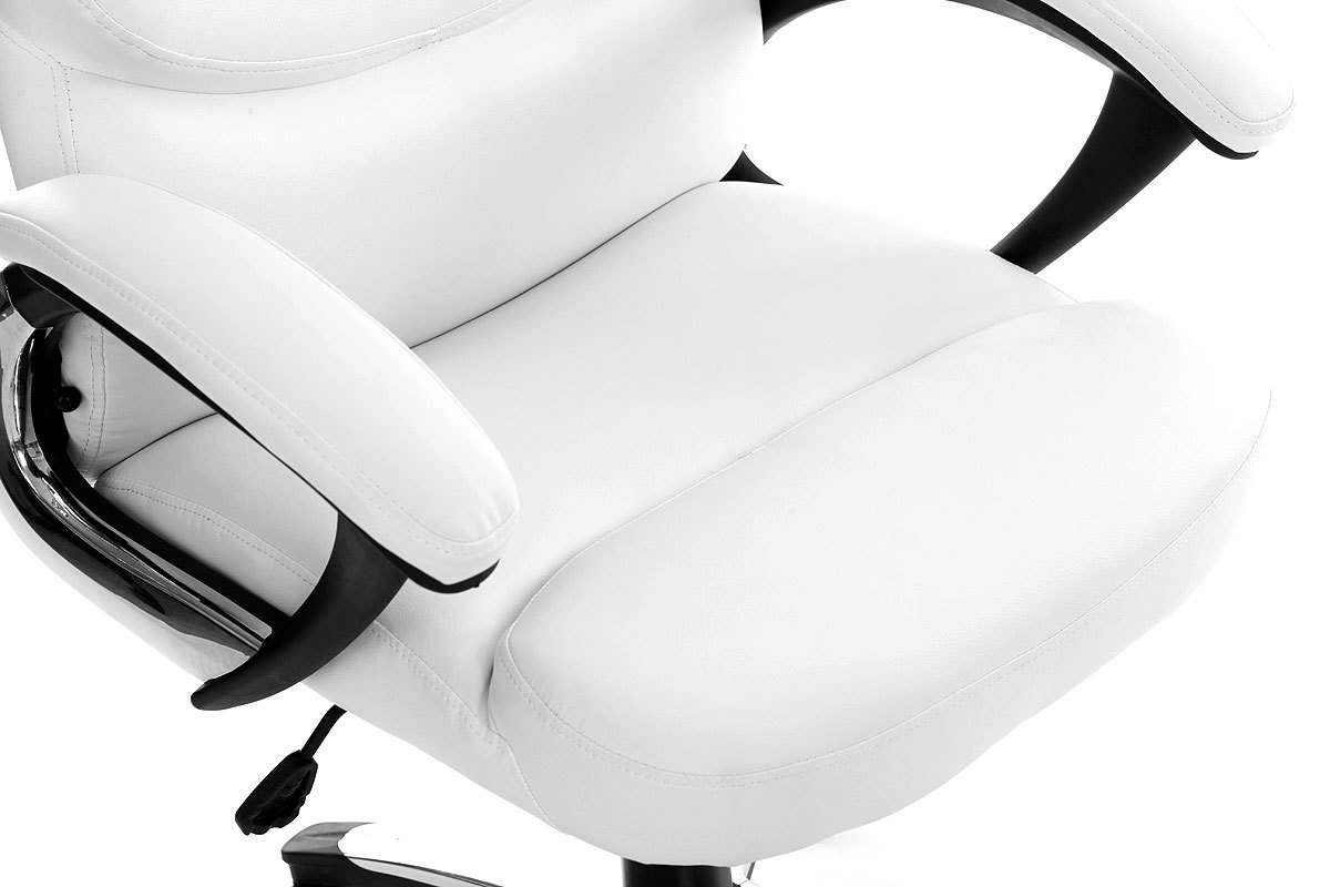 Fauteuil de bureau blanc dossier pliant GALLIEN