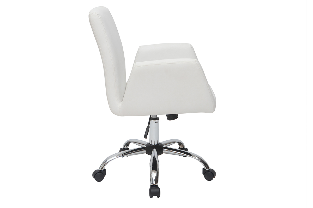 Fauteuil de bureau design blanc ARIEL