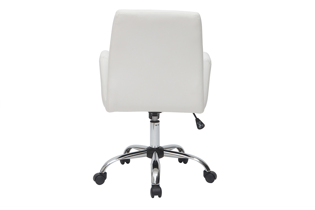 Fauteuil de bureau design blanc ARIEL