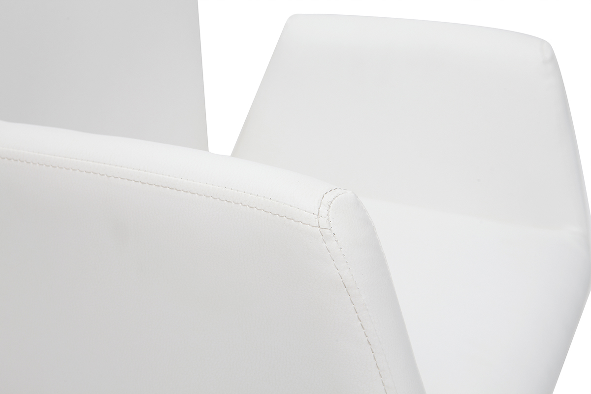 Fauteuil de bureau design blanc ARIEL